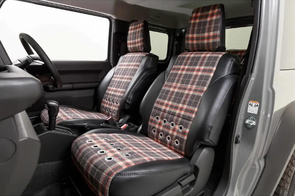 little D. Seat Cover "GRAY×CHECKERED" for SUZUKI JIMNY / JIMNY SIERRA