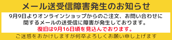 メール送受信障害発生のお知らせ